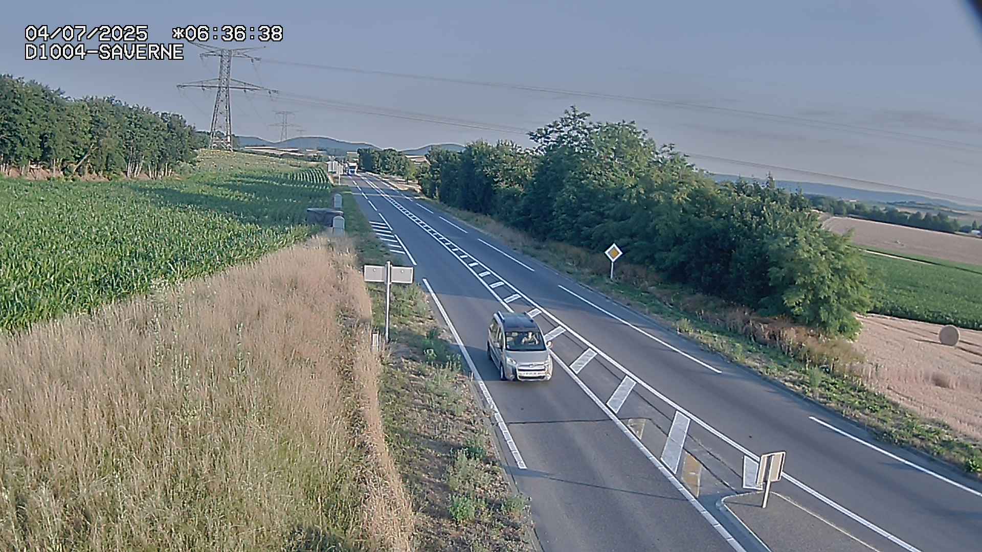 Webcam routière sur la D1004 en direction de Saverne à Wasselonne