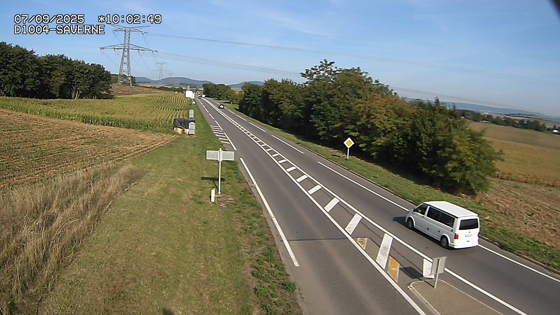 Webcam routière sur la D1004 en direction de Saverne à Wasselonne