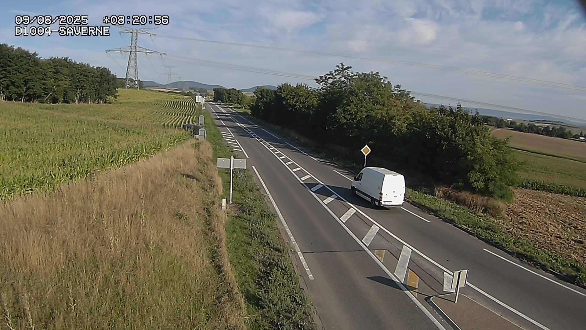 Webcam routière sur la D1004 en direction de Saverne à Wasselonne