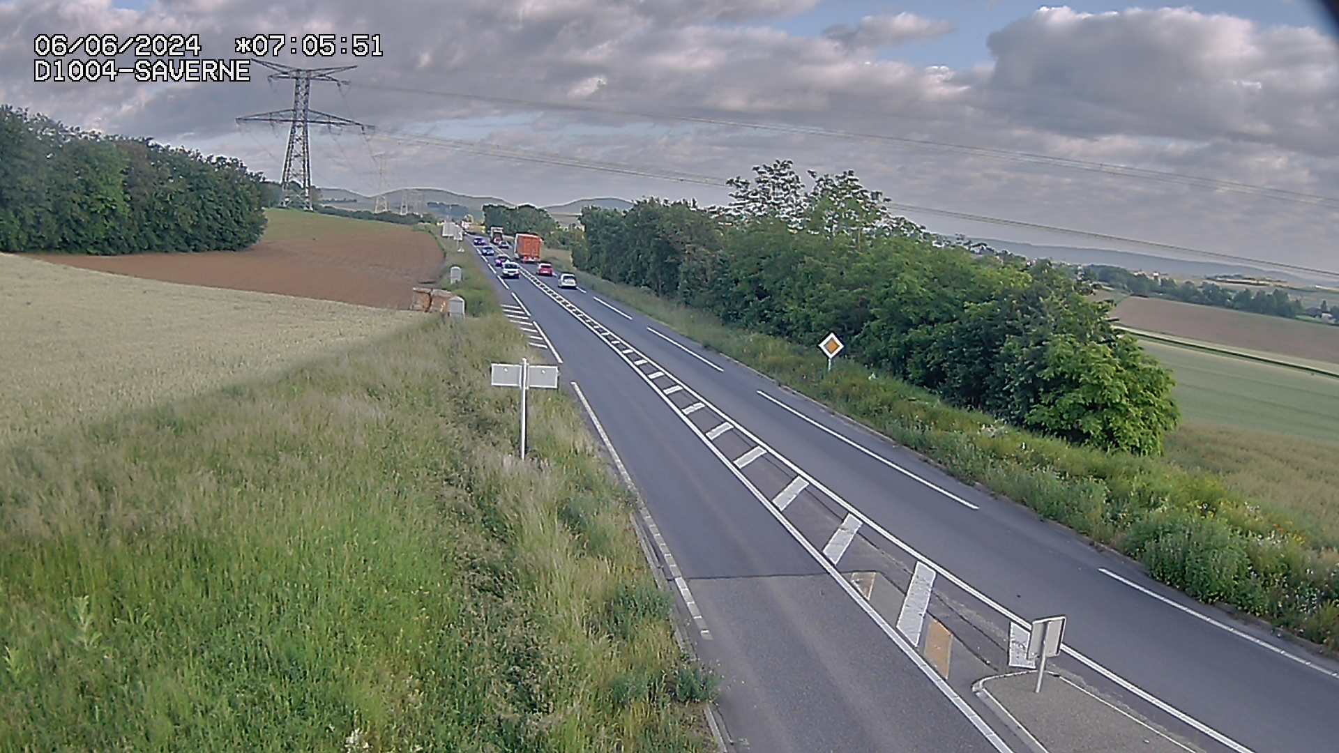 <h2>Webcam routière sur la D1004 en direction de Saverne à Wasselonne</h2>