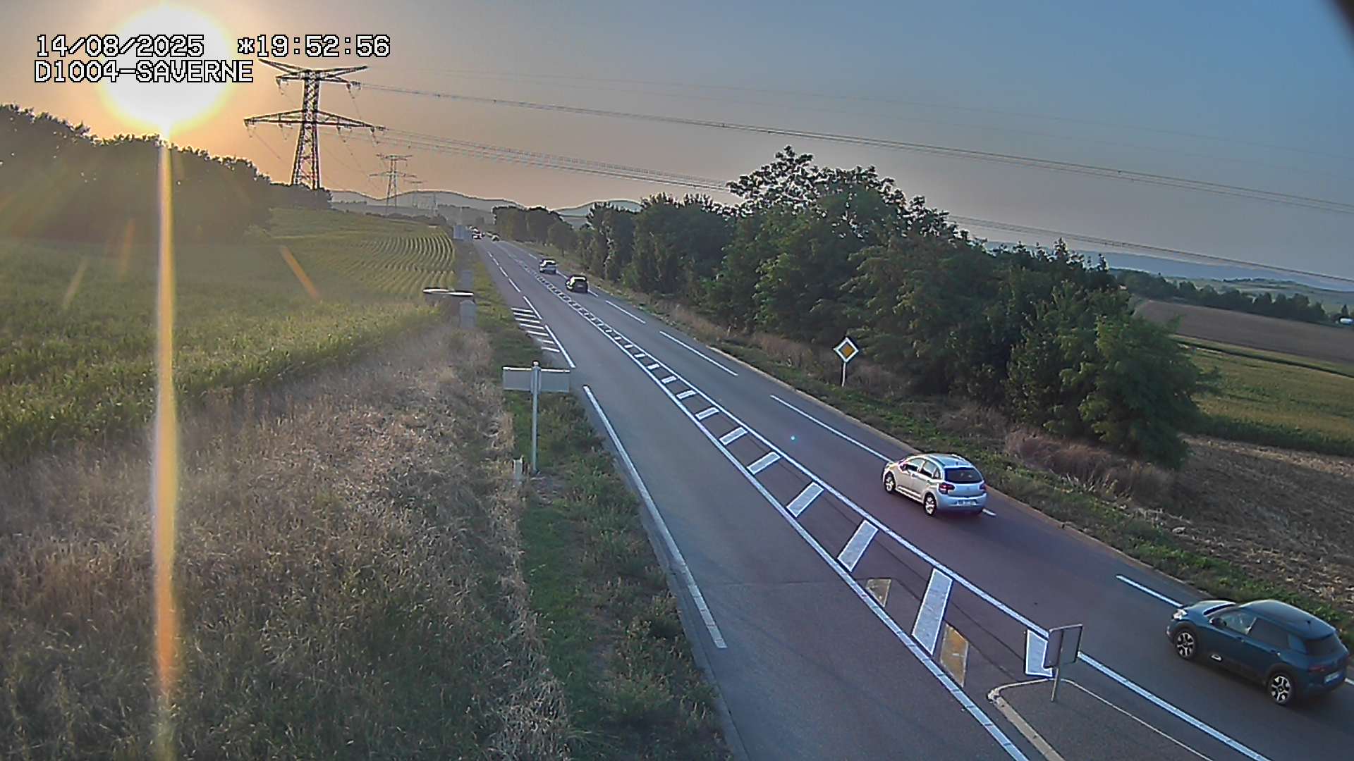 <h2>Webcam routière sur la D1004 en direction de Saverne à Wasselonne</h2>