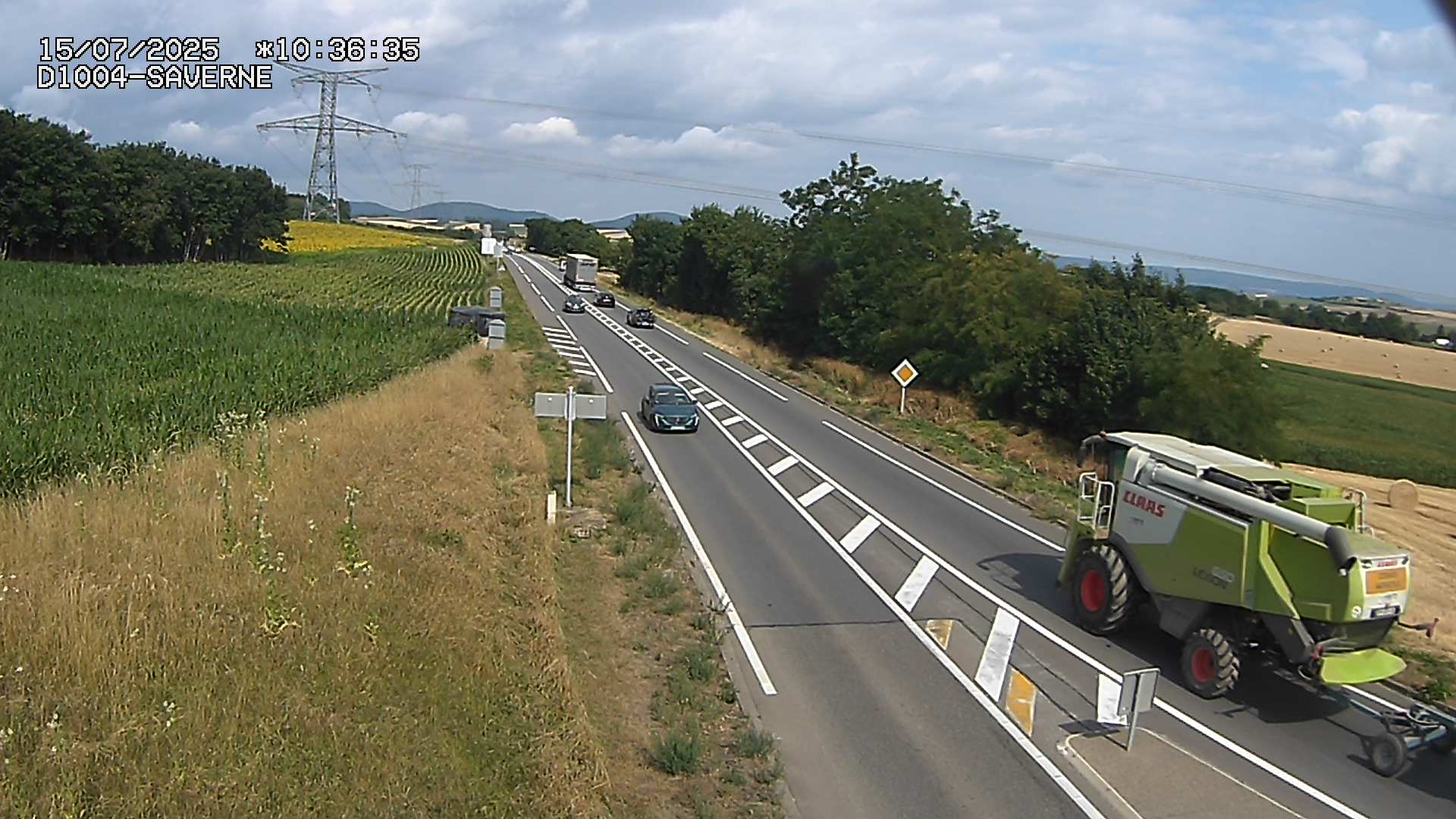 Webcam routière sur la D1004 en direction de Saverne à Wasselonne