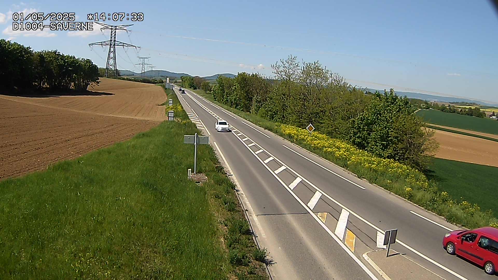 Webcam routière sur la D1004 en direction de Saverne à Wasselonne