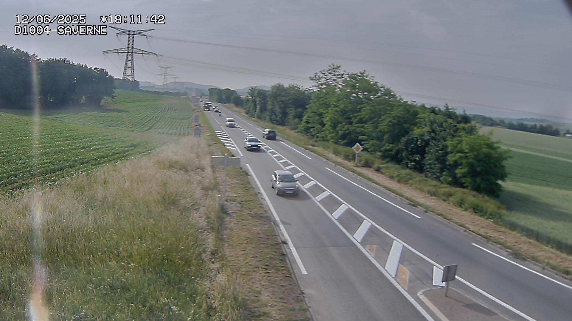 Webcam routière sur la D1004 en direction de Saverne à Wasselonne