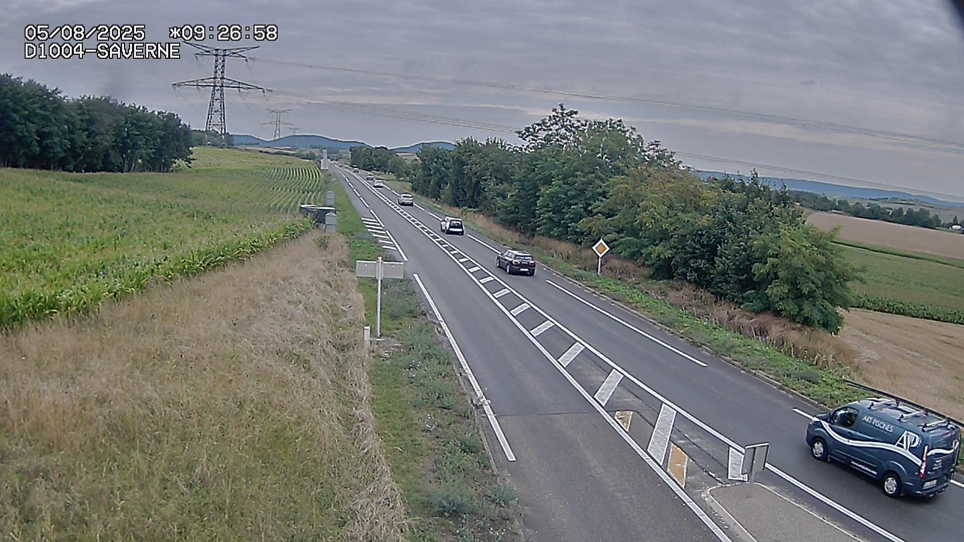 Webcam routière sur la D1004 en direction de Saverne à Wasselonne