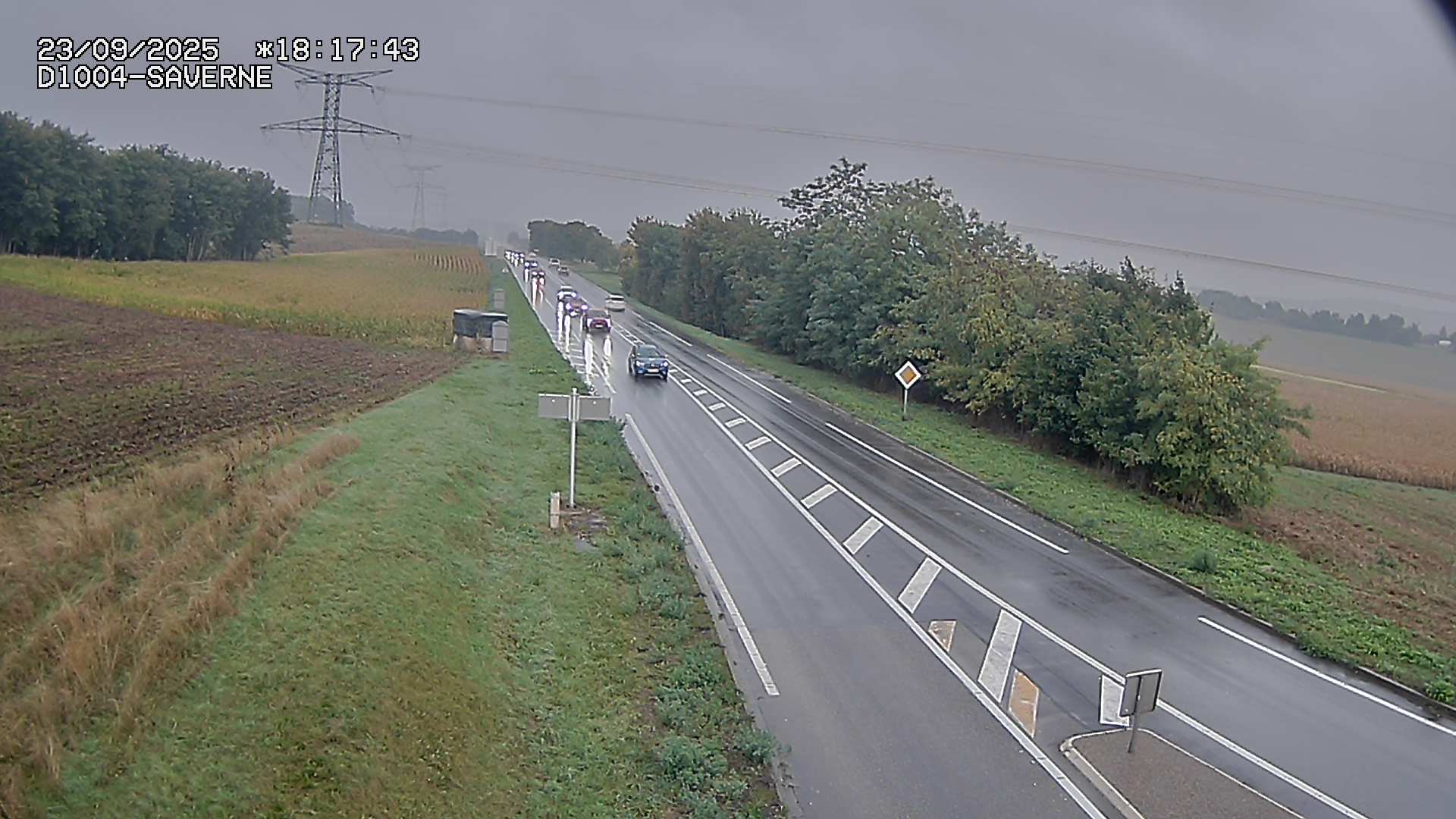Webcam routière sur la D1004 en direction de Saverne à Wasselonne