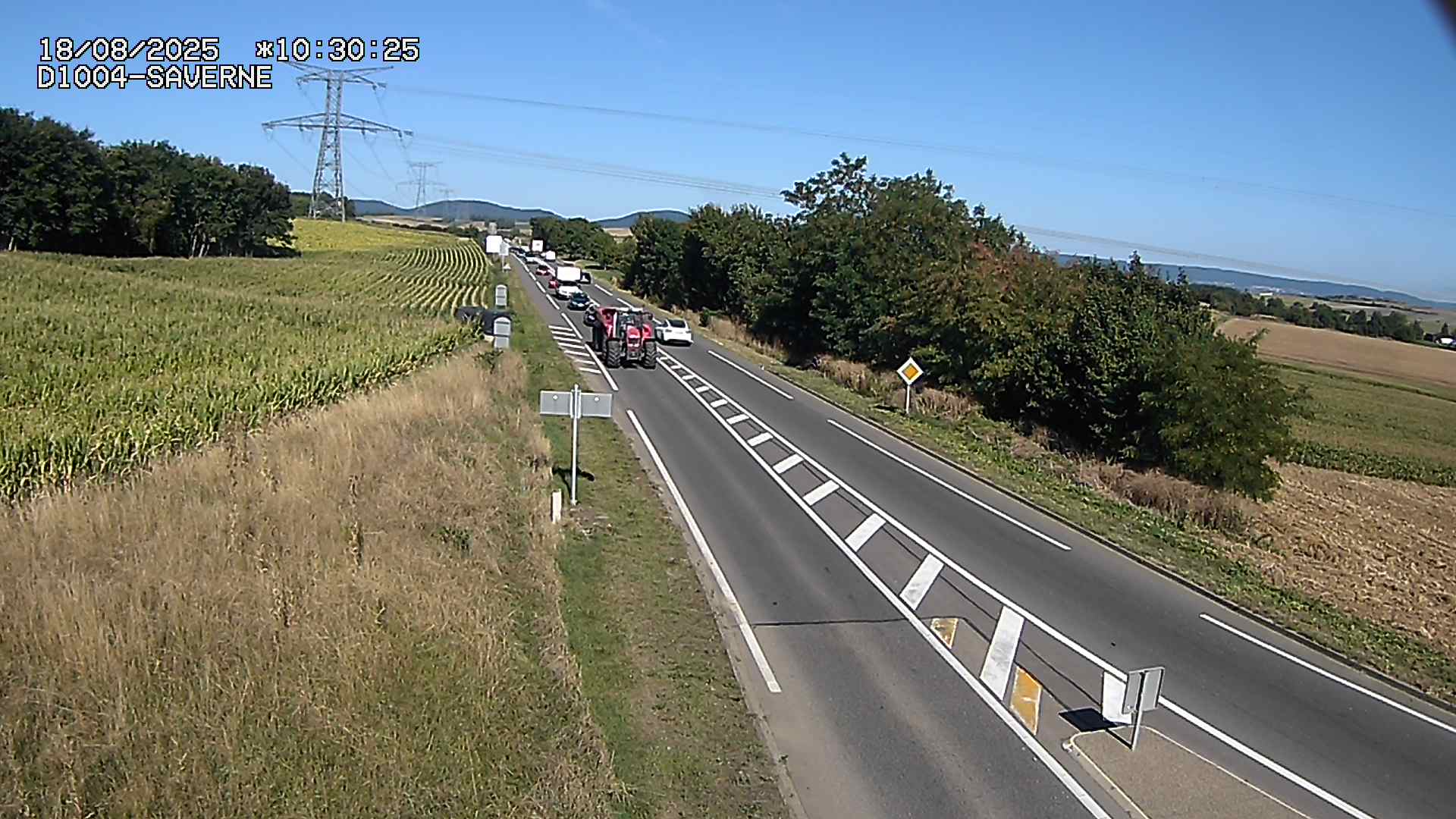 Webcam routière sur la D1004 en direction de Saverne à Wasselonne