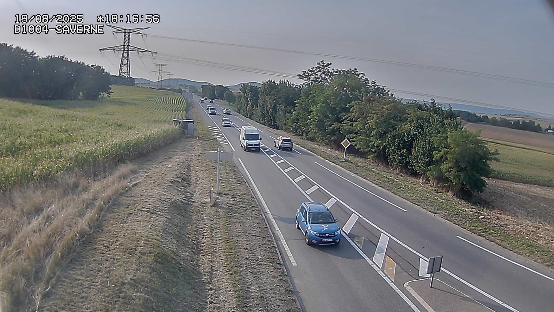 Webcam routière sur la D1004 en direction de Saverne à Wasselonne