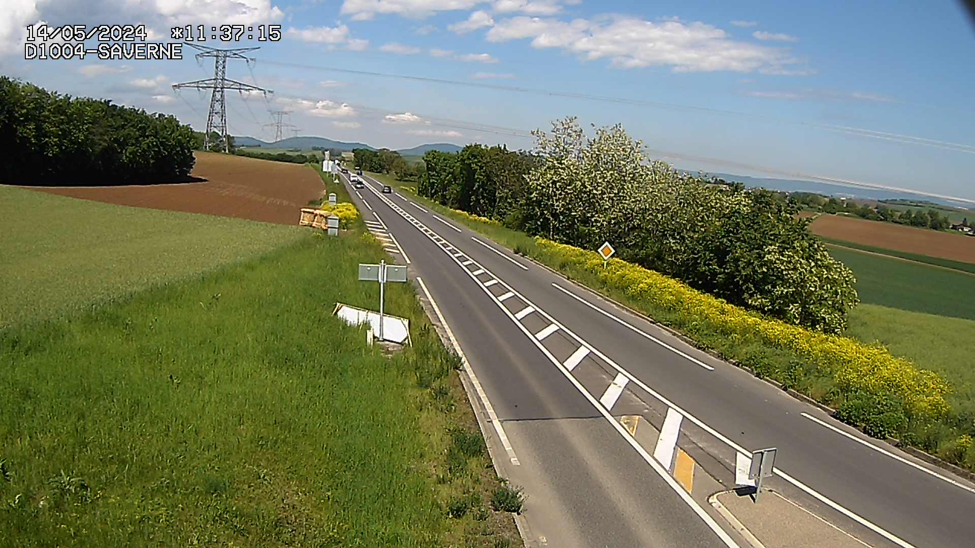 Webcam routière sur la D1004 en direction de Saverne à Wasselonne