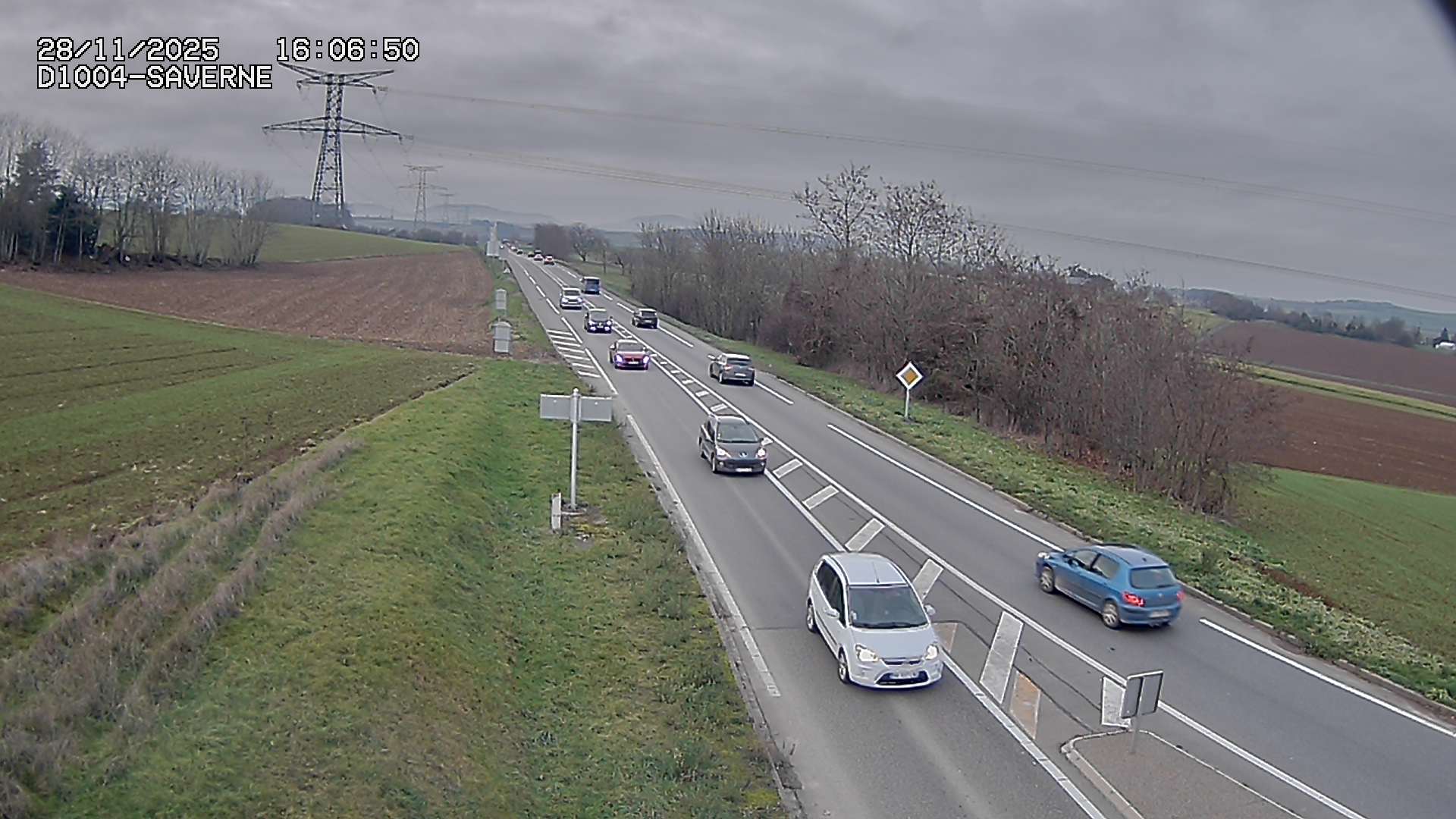 Webcam routière sur la D1004 en direction de Saverne à Wasselonne