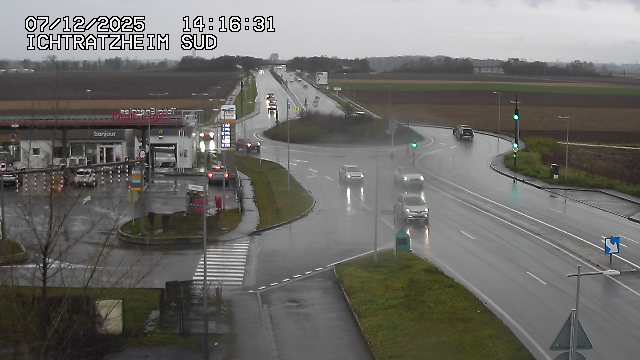 <h2>Webcam à Ichtratzheim, au sud de Strasbourg sur la D1089 (anciennement D89). Vue orientée vers Colmar</h2>