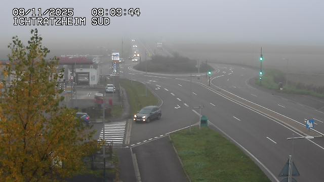 <h2>Webcam à Ichtratzheim, au sud de Strasbourg sur la D1089 (anciennement D89). Vue orientée vers Colmar</h2>
