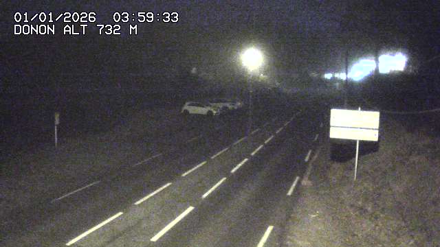 Webcam routière au niveau du col de Donon dans les Vosges à Grandfontaine, en Alsace, à 732 mètres d'altitude