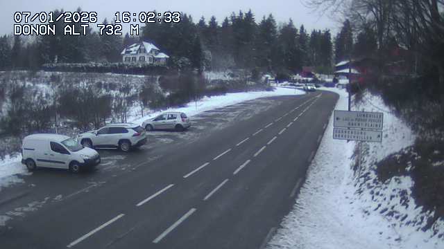 <h2>Webcam routière au niveau du col de Donon dans les Vosges à Grandfontaine, en Alsace, à 732 mètres d'altitude</h2>