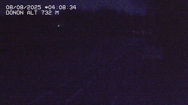 Webcam routière au niveau du col de Donon dans les Vosges à Grandfontaine, en Alsace, à 732 mètres d'altitude