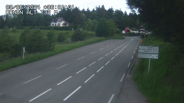 <h2>Webcam routière au niveau du col de Donon dans les Vosges à Grandfontaine, en Alsace, à 732 mètres d'altitude</h2>