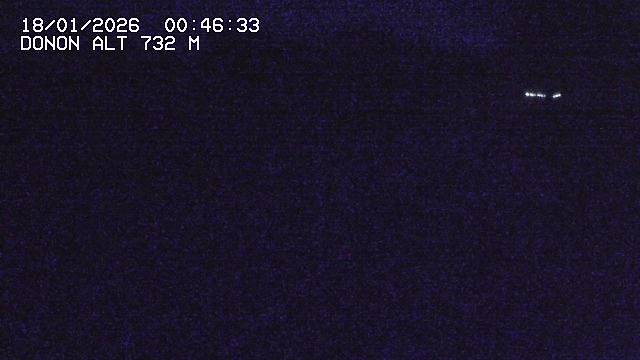 Webcam routière au niveau du col de Donon dans les Vosges à Grandfontaine, en Alsace, à 732 mètres d'altitude