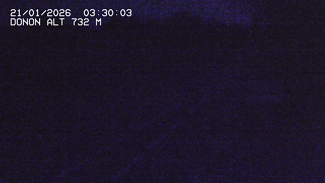Webcam routière au niveau du col de Donon dans les Vosges à Grandfontaine, en Alsace, à 732 mètres d'altitude
