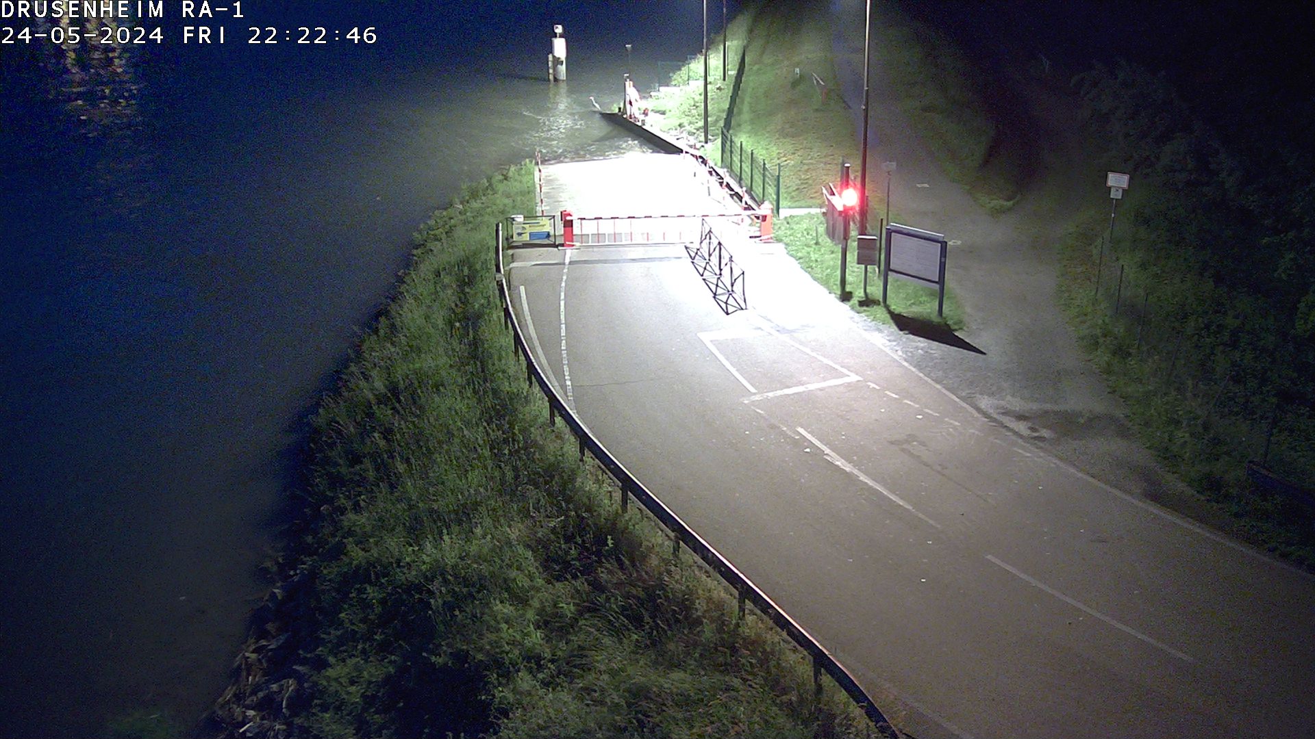 Webcam donnant sur la rampe d'embarquement du bac de Drusenheim