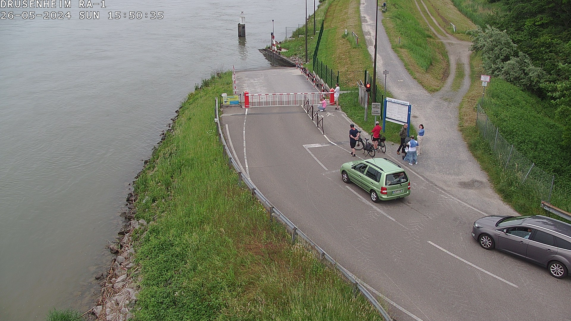 Webcam donnant sur la rampe d'embarquement du bac de Drusenheim
