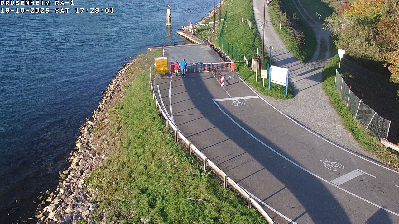Webcam donnant sur la rampe d'embarquement du bac de Drusenheim