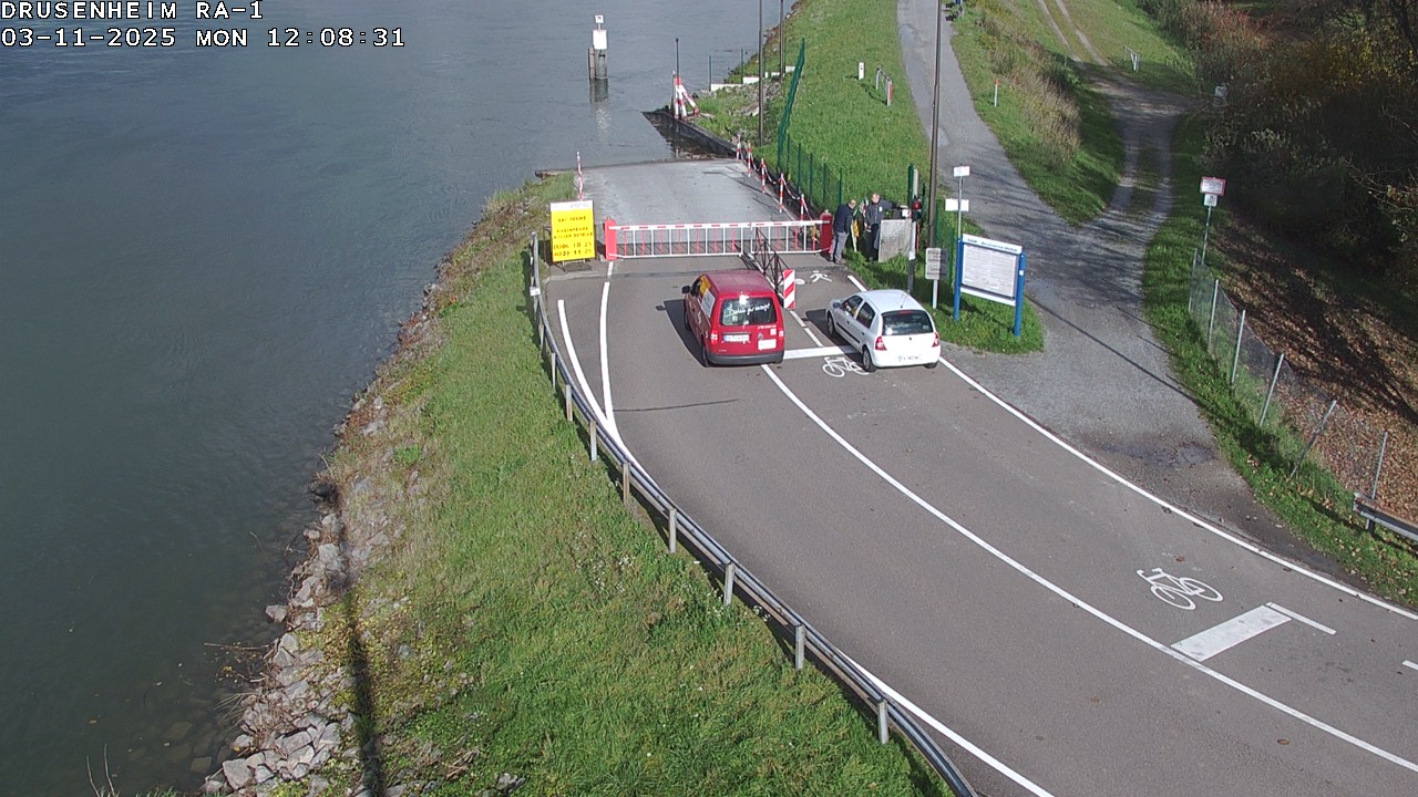 <h2>Webcam donnant sur la rampe d'embarquement du bac de Drusenheim</h2>