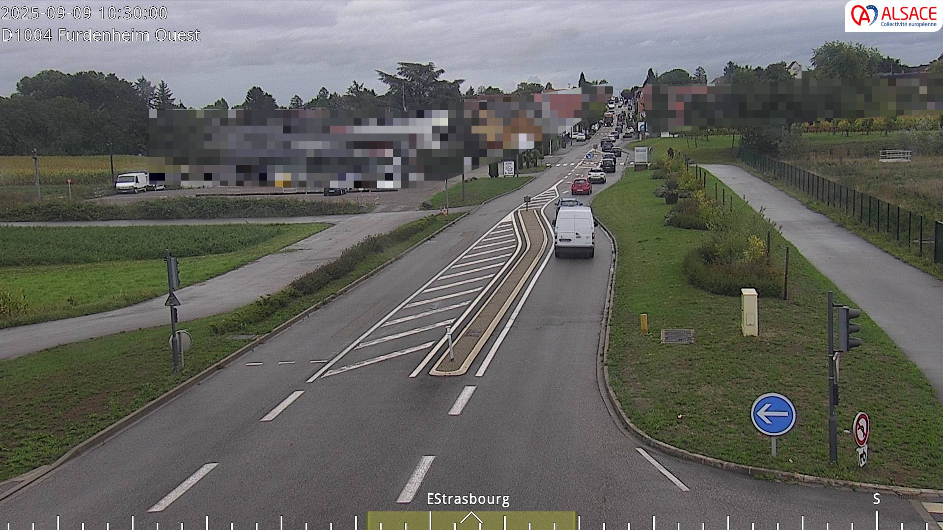 <h2>Webcam routière sur la D1004 à hauteur de Furdenheim, à l'ouest de Strasbourg</h2>