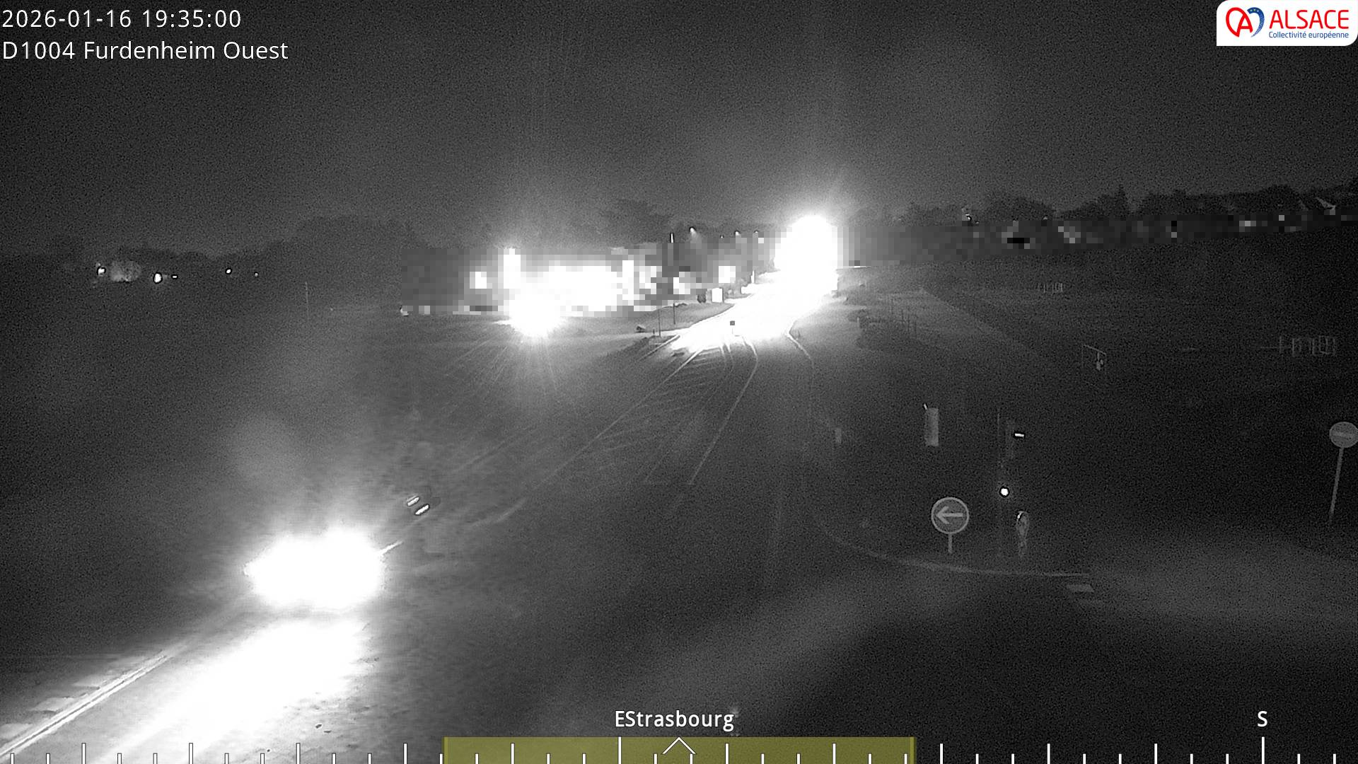 <h2>Webcam routière sur la D1004 à hauteur de Furdenheim, à l'ouest de Strasbourg</h2>