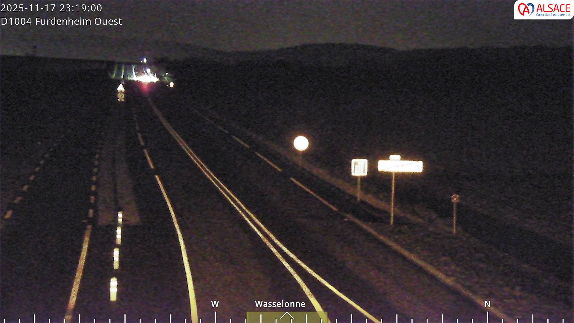<h2>Webcam routière sur la D1004 à hauteur de Furdenheim, à l'ouest de Strasbourg</h2>