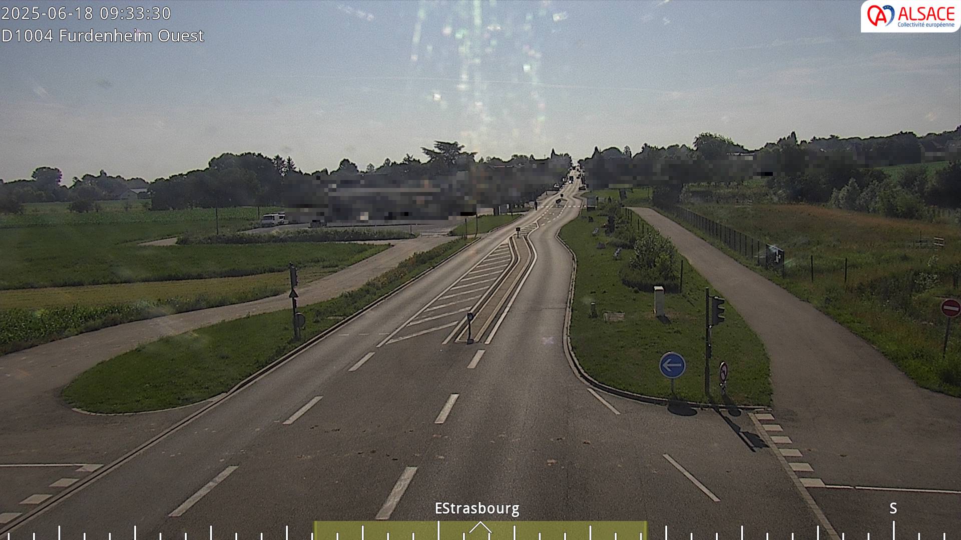 <h2>Webcam routière sur la D1004 à hauteur de Furdenheim, à l'ouest de Strasbourg</h2>