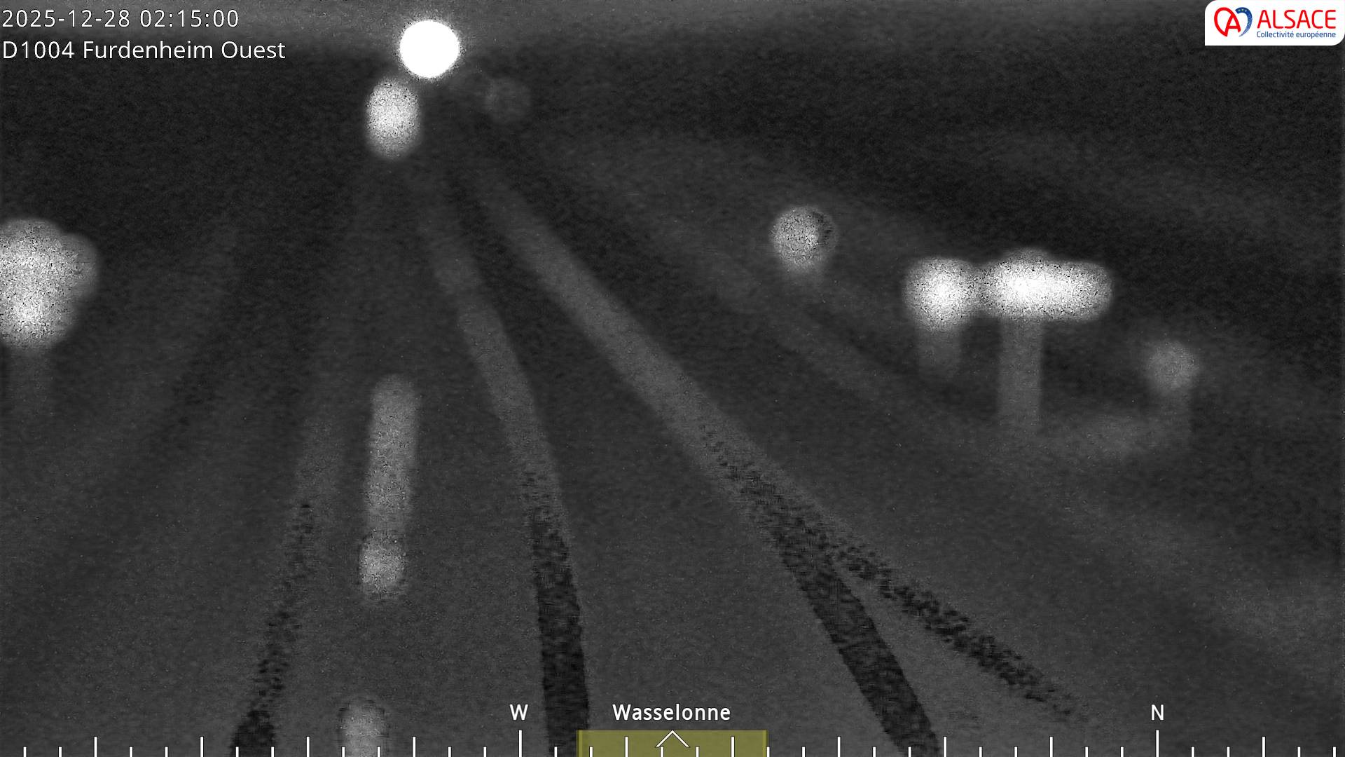 Webcam routière sur la D1004 à hauteur de Furdenheim, à l'ouest de Strasbourg