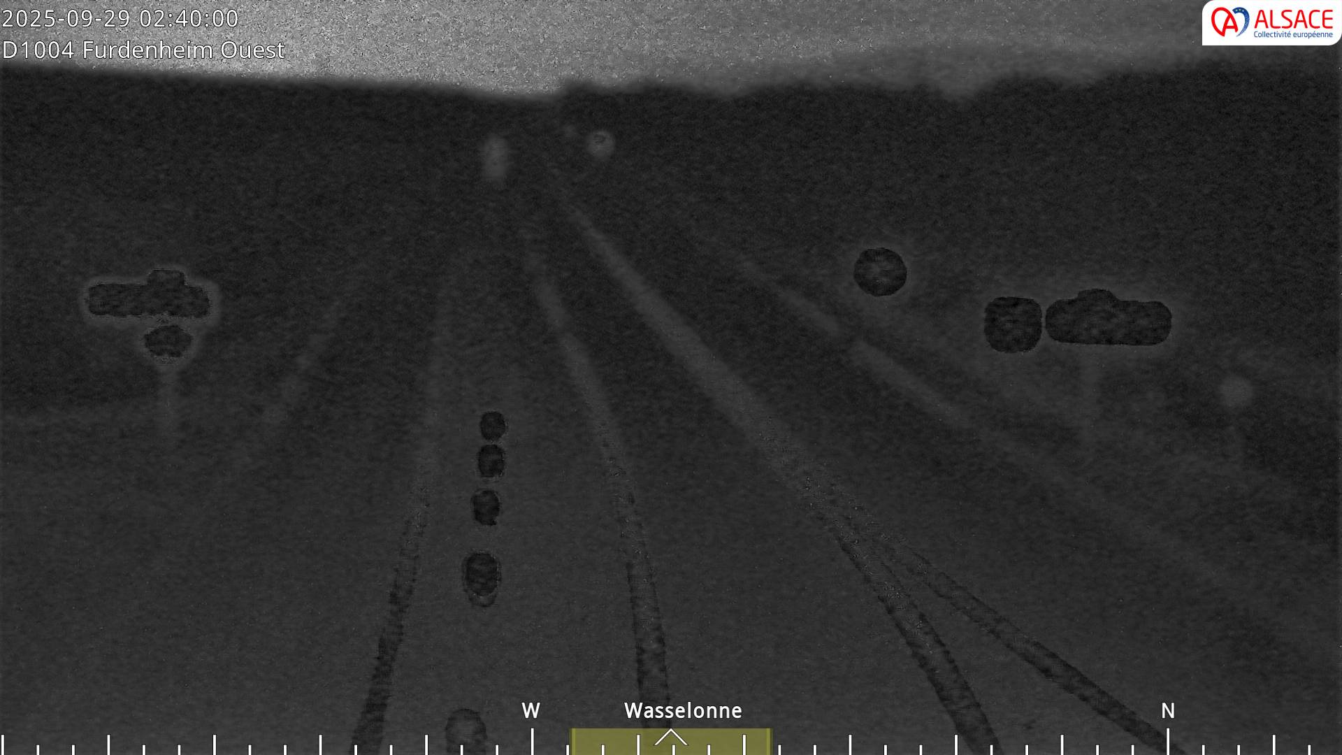 Webcam routière sur la D1004 à hauteur de Furdenheim, à l'ouest de Strasbourg