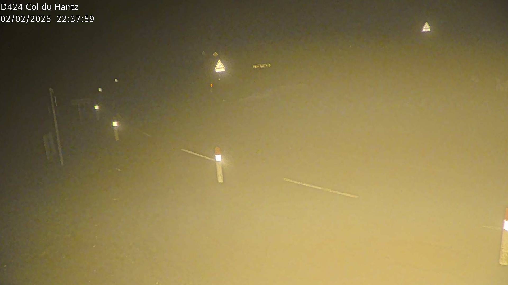 Webcam dans les Vosges au niveau du col du Hantz, côté alsacien à 640 mètres d'altitude, sur la RD424 à Saulxures