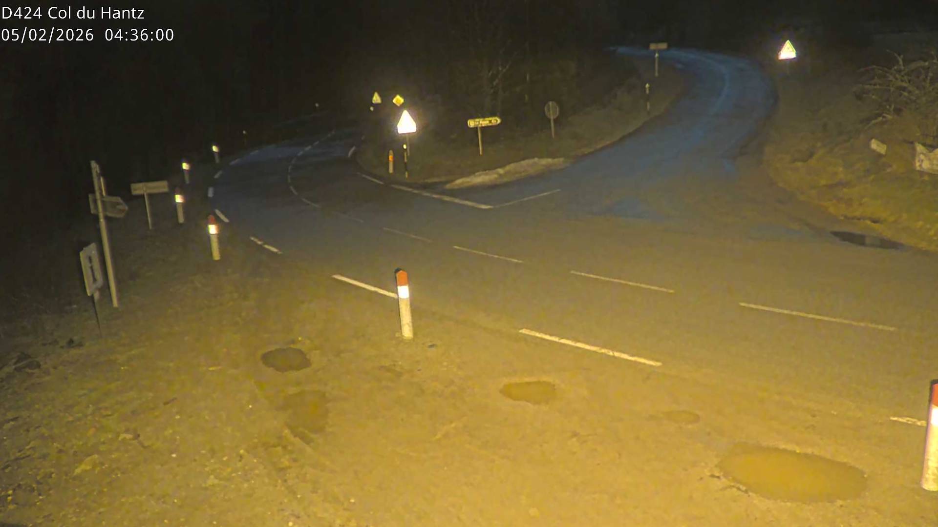 Webcam dans les Vosges au niveau du col du Hantz, côté alsacien à 640 mètres d'altitude, sur la RD424 à Saulxures