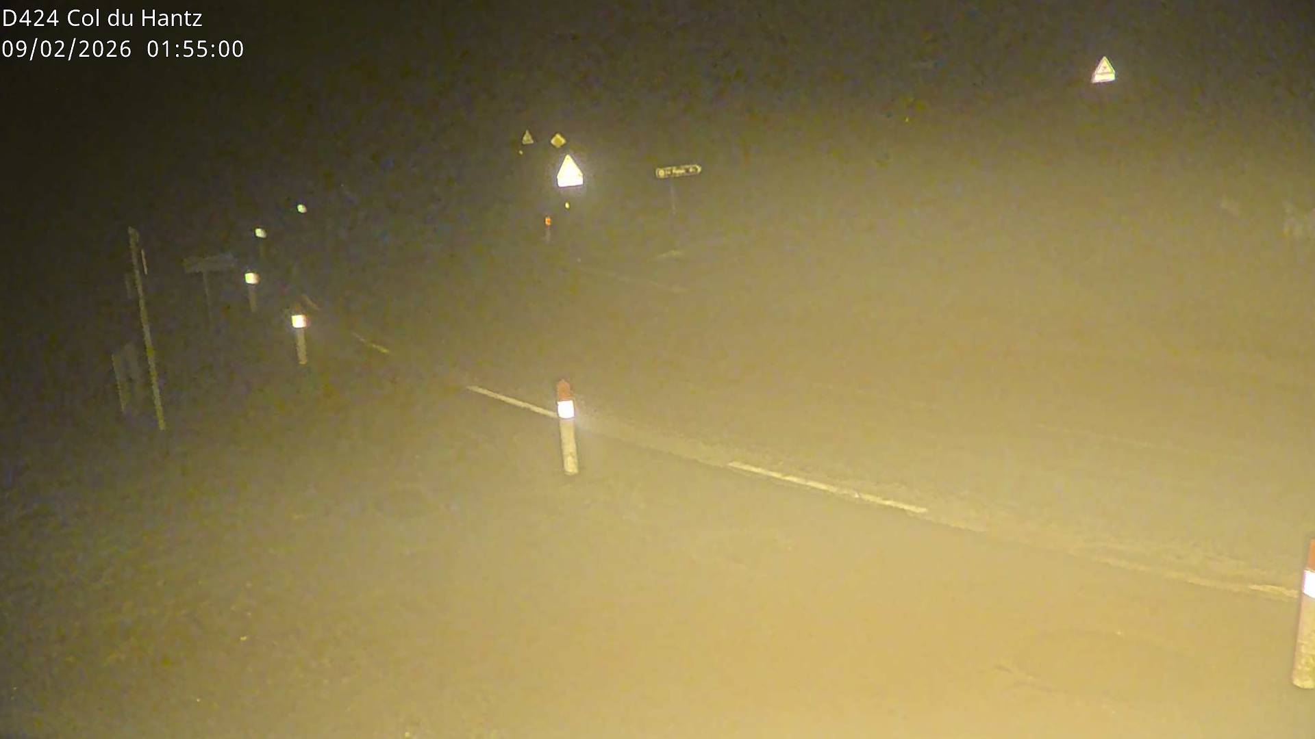 Webcam dans les Vosges au niveau du col du Hantz, côté alsacien à 640 mètres d'altitude, sur la RD424 à Saulxures