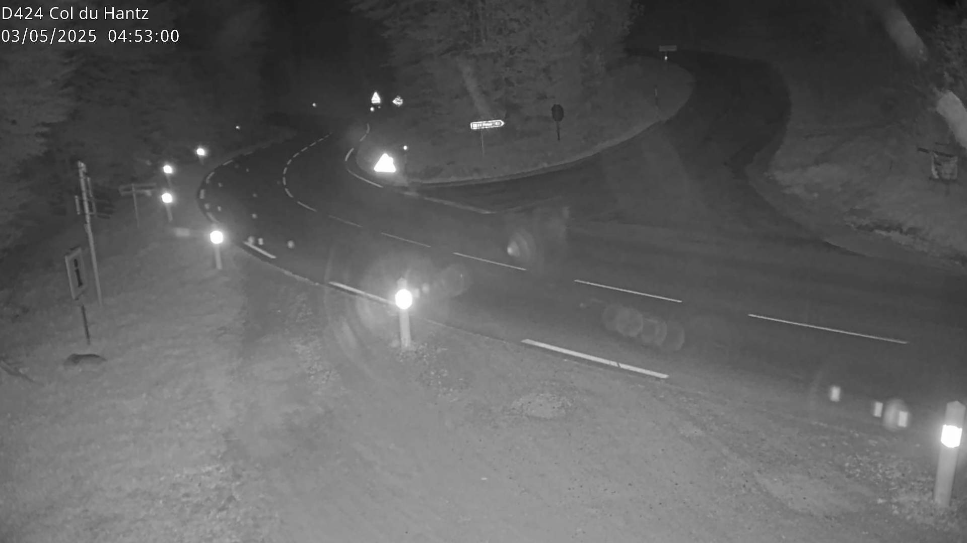 Webcam dans les Vosges au niveau du col du Hantz, côté alsacien à 640 mètres d'altitude, sur la RD424 à Saulxures