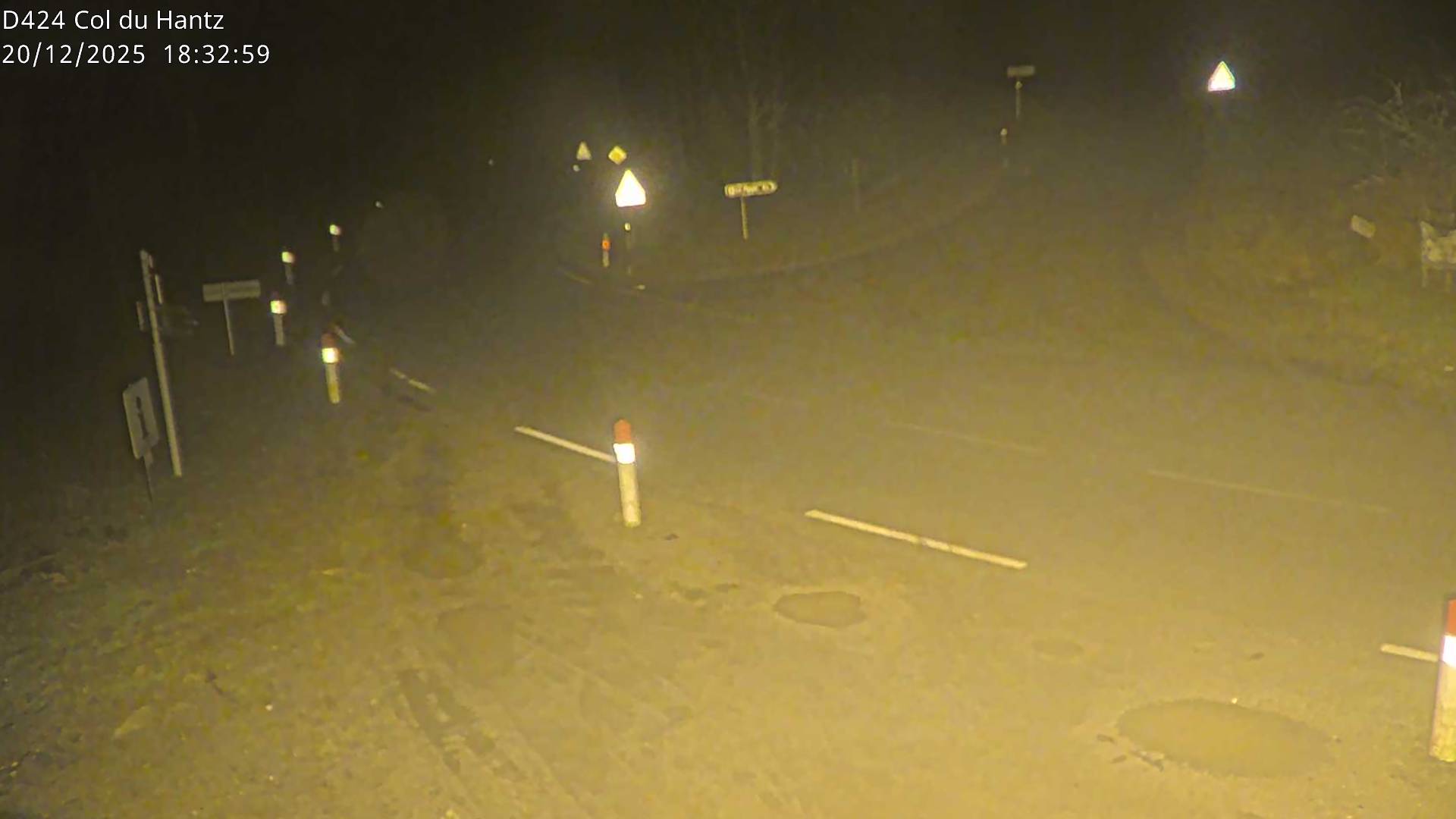 Webcam dans les Vosges au niveau du col du Hantz, côté alsacien à 640 mètres d'altitude, sur la RD424 à Saulxures