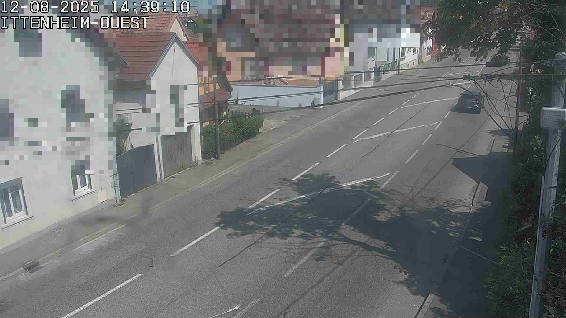 Webcam routière à la fin de la D1004 à la sortie d'Ittenheim en venant de Strasbourg, en provenance du Contournement Ouest de Strasbourg (A355) et de la Nationale 4