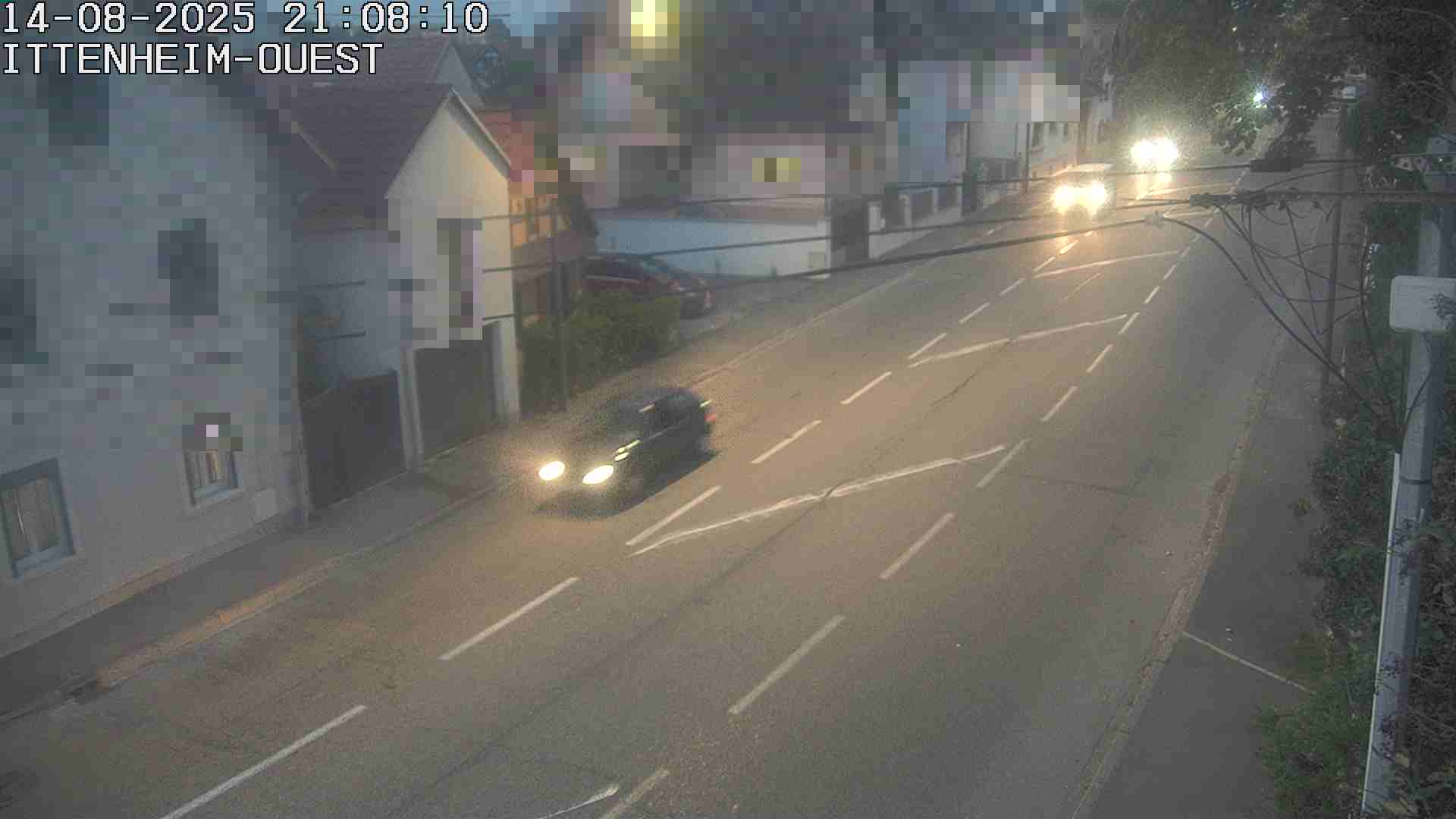 <h2>Webcam routière à la fin de la D1004 à la sortie d'Ittenheim en venant de Strasbourg, en provenance du Contournement Ouest de Strasbourg (A355) et de la Nationale 4</h2>