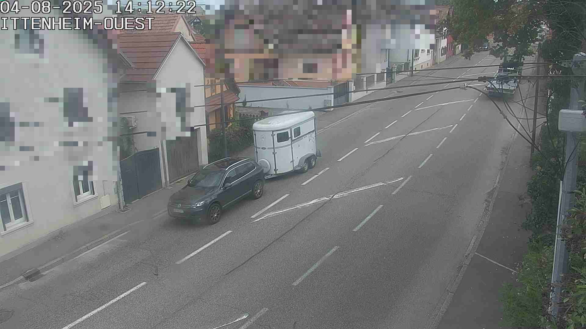 Webcam routière à la fin de la D1004 à la sortie d'Ittenheim en venant de Strasbourg, en provenance du Contournement Ouest de Strasbourg (A355) et de la Nationale 4