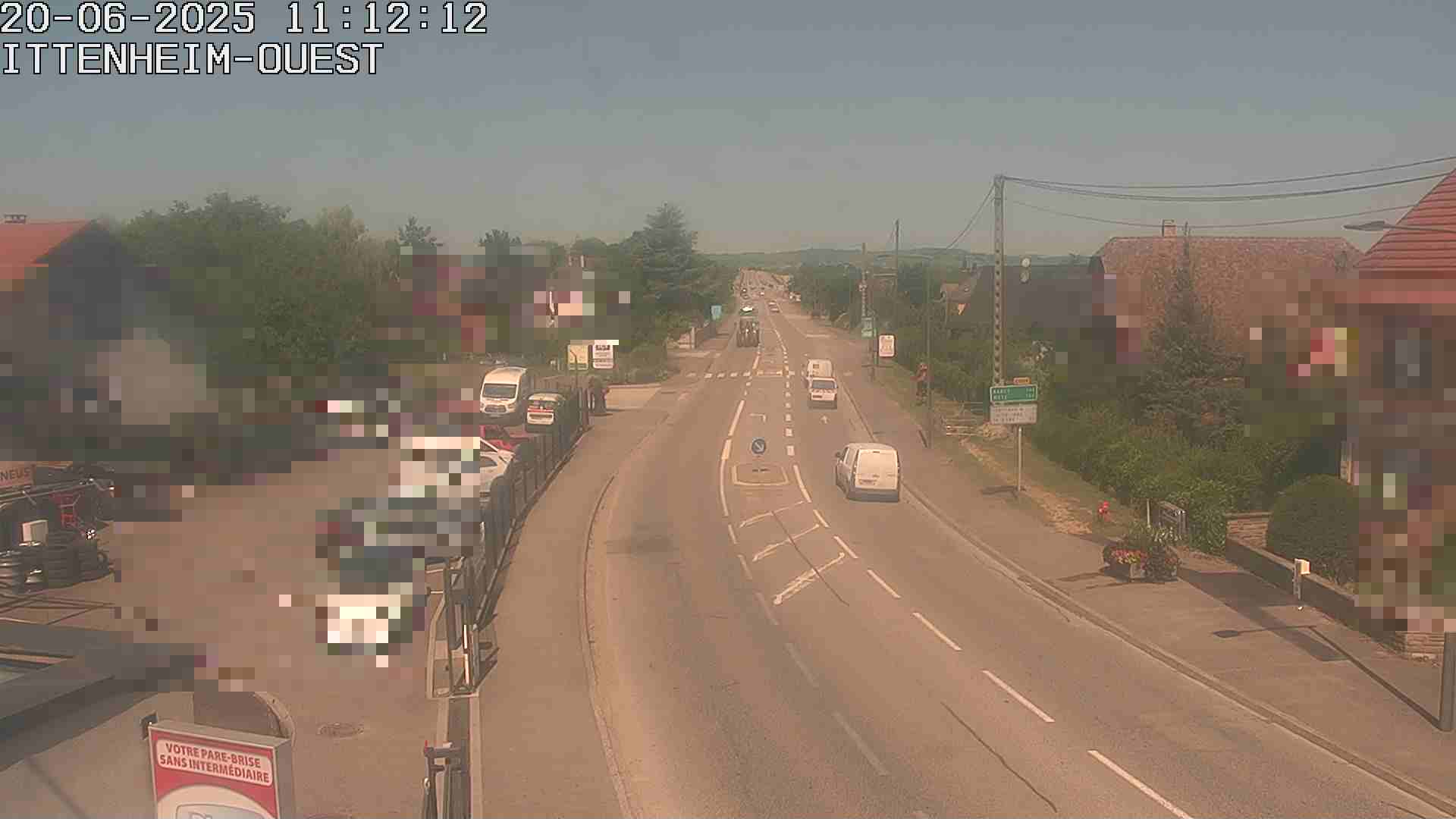 <h2>Webcam routière à la fin de la D1004 à la sortie d'Ittenheim en venant de Strasbourg, en provenance du Contournement Ouest de Strasbourg (A355) et de la Nationale 4</h2>