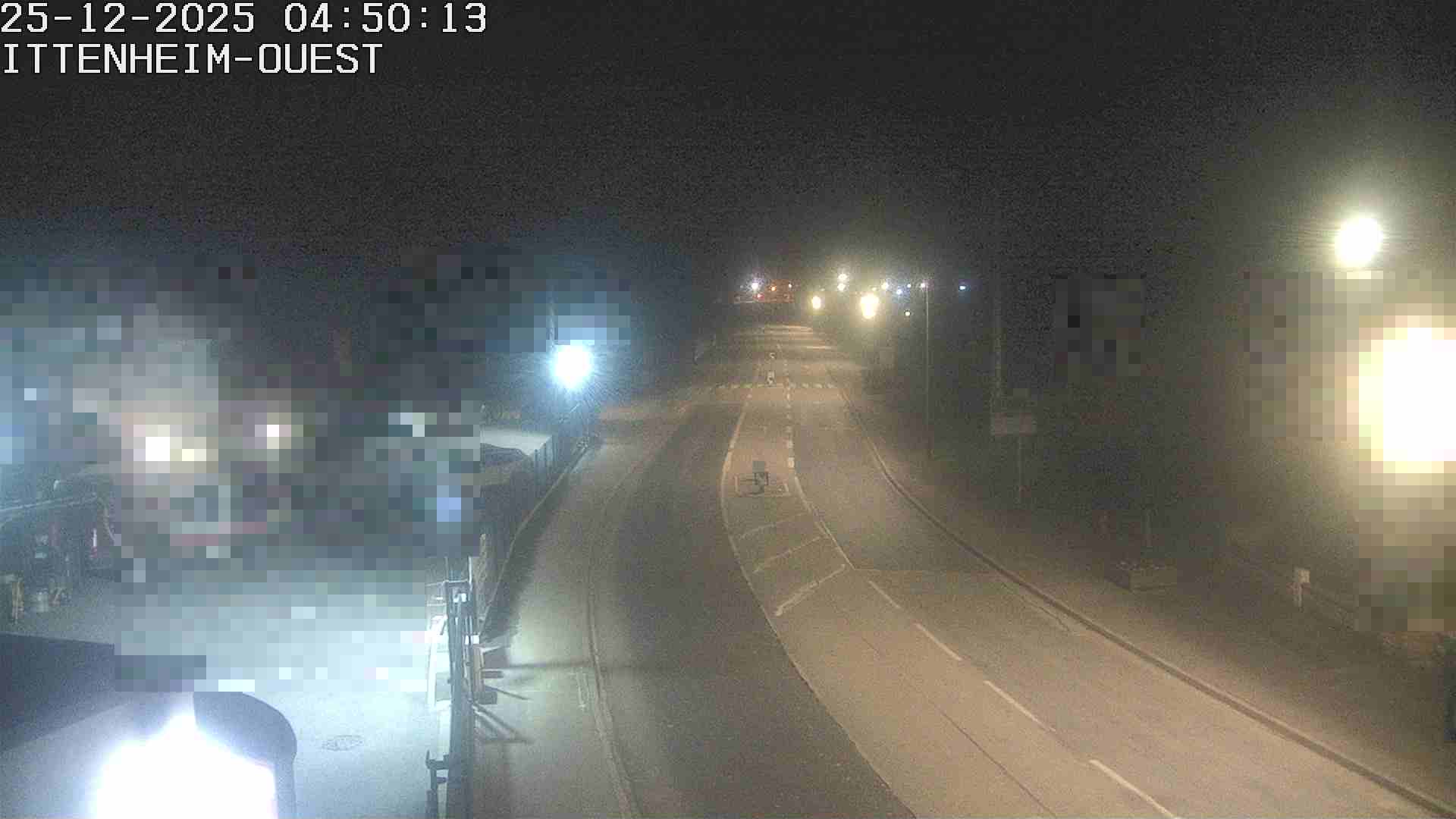 Webcam routière à la fin de la D1004 à la sortie d'Ittenheim en venant de Strasbourg, en provenance du Contournement Ouest de Strasbourg (A355) et de la Nationale 4