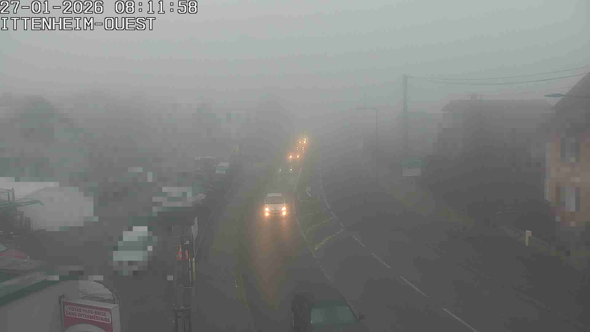 <h2>Webcam routière à la fin de la D1004 à la sortie d'Ittenheim en venant de Strasbourg, en provenance du Contournement Ouest de Strasbourg (A355) et de la Nationale 4</h2>