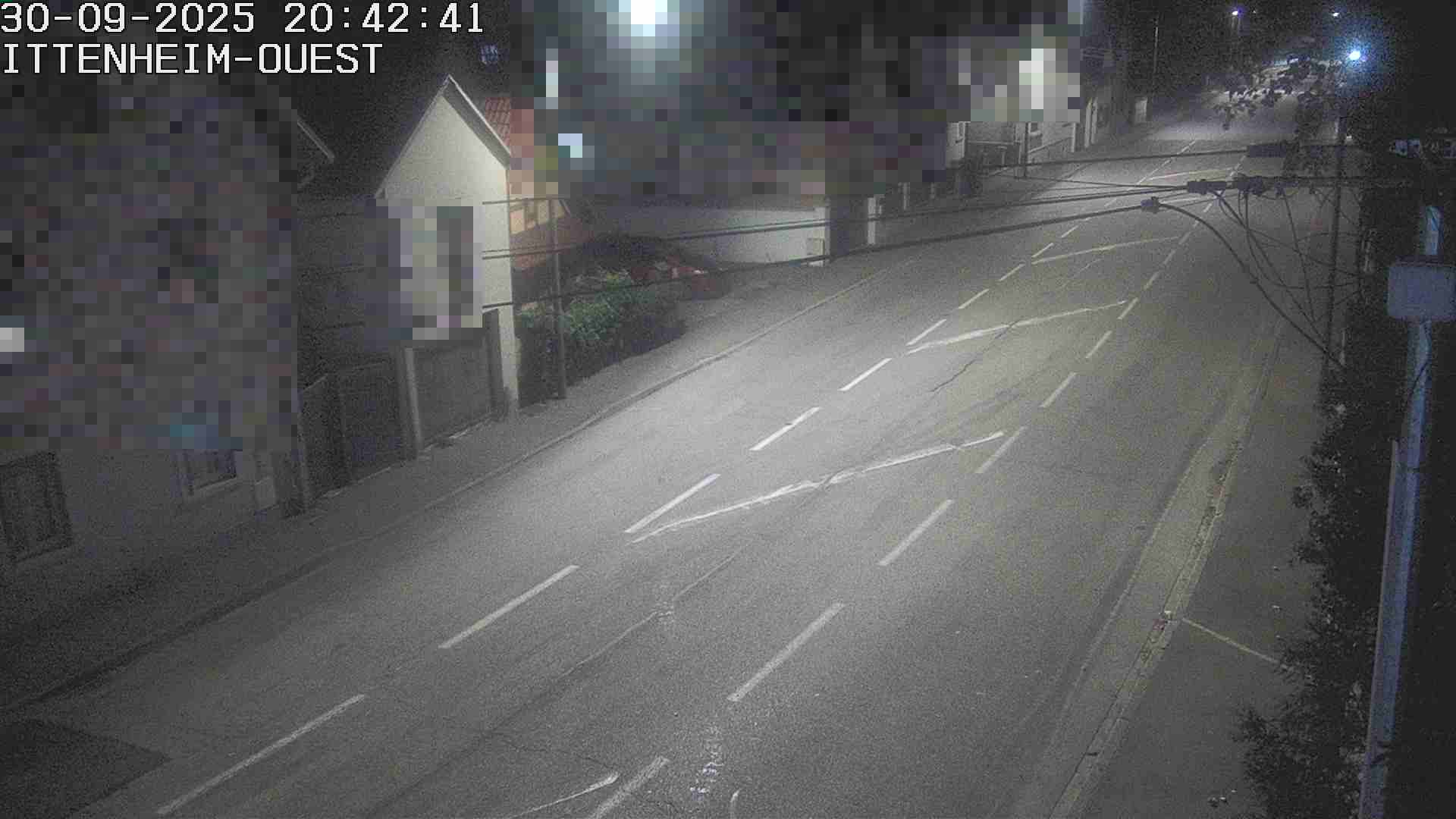 Webcam routière à la fin de la D1004 à la sortie d'Ittenheim en venant de Strasbourg, en provenance du Contournement Ouest de Strasbourg (A355) et de la Nationale 4