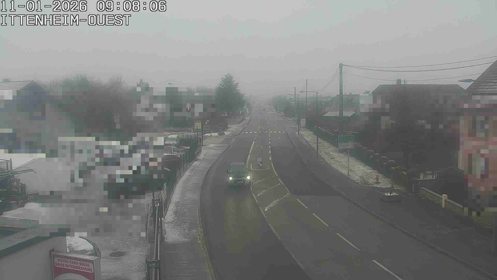 <h2>Webcam routière à la fin de la D1004 à la sortie d'Ittenheim en venant de Strasbourg, en provenance du Contournement Ouest de Strasbourg (A355) et de la Nationale 4</h2>