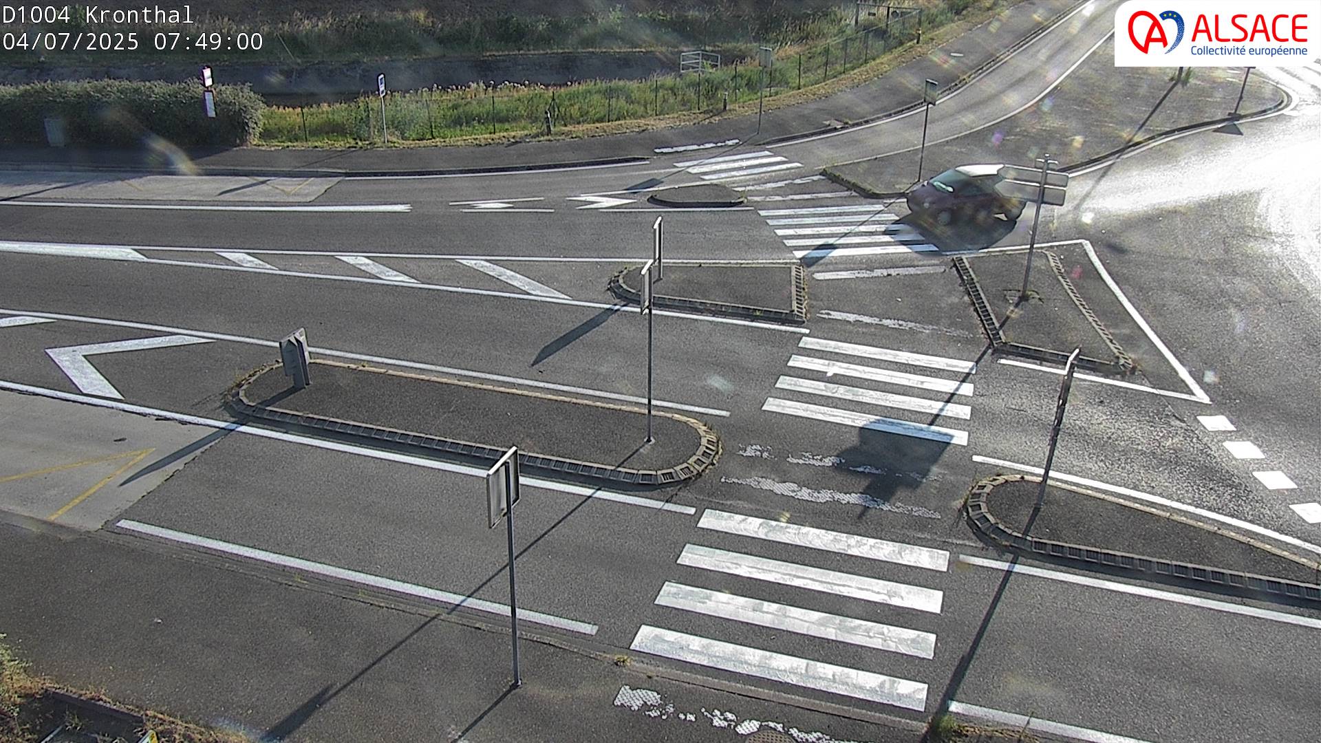 Webcam à la sortie de Marlenheim sur le rond-point joignant la D1002, la D422 et la D2004