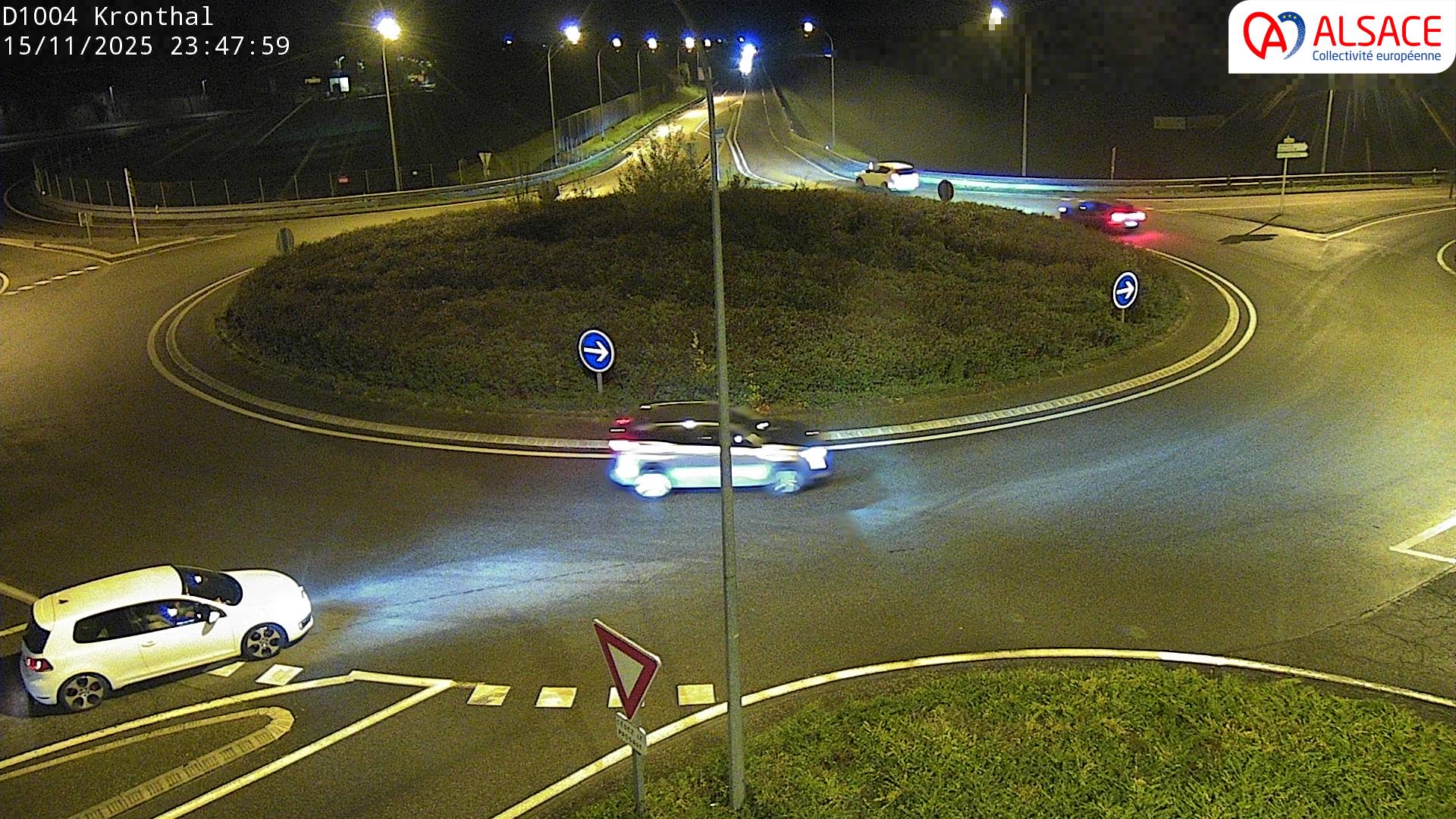 Webcam à la sortie de Marlenheim sur le rond-point joignant la D1002, la D422 et la D2004