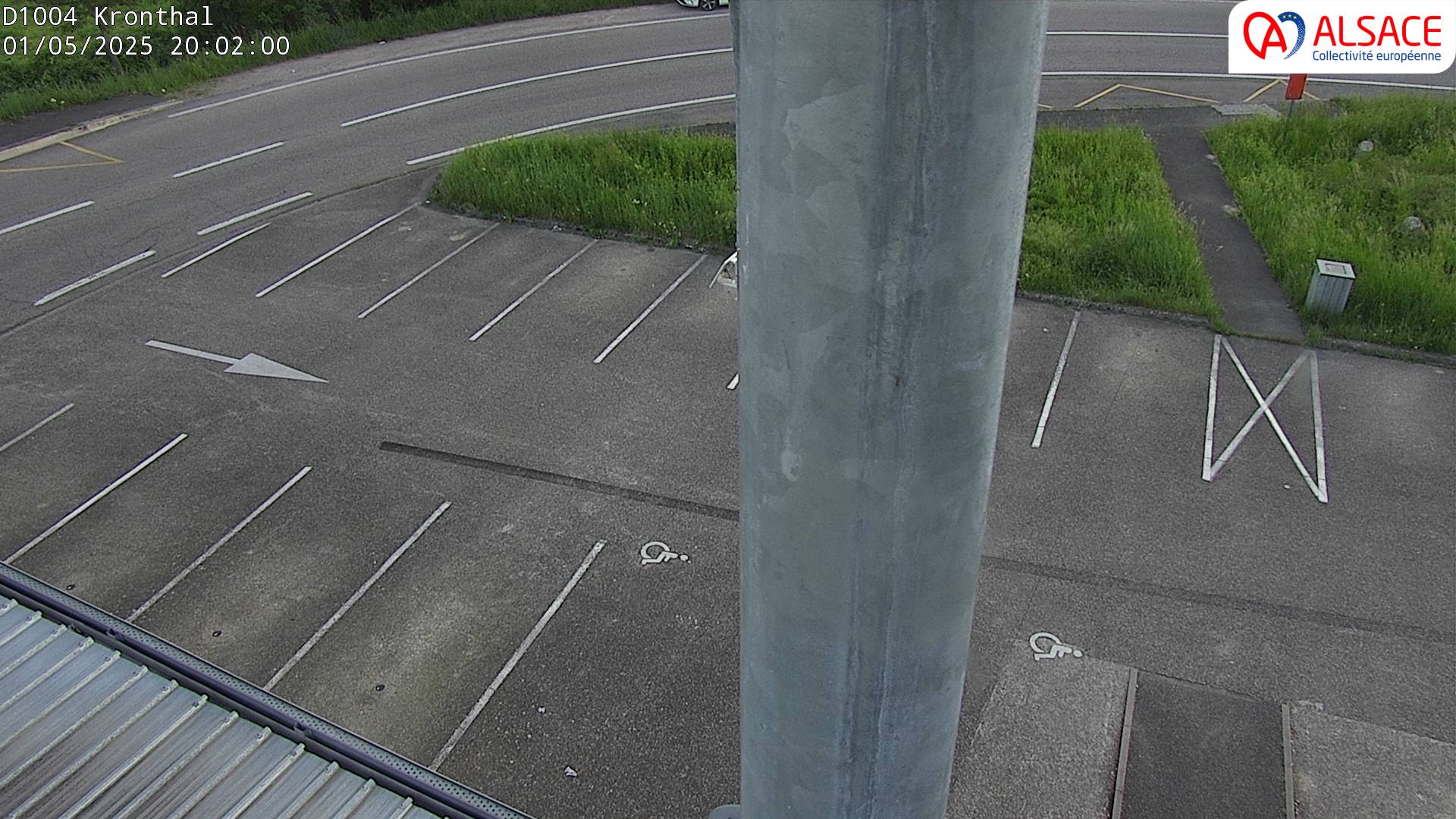 Webcam à la sortie de Marlenheim sur le rond-point joignant la D1002, la D422 et la D2004