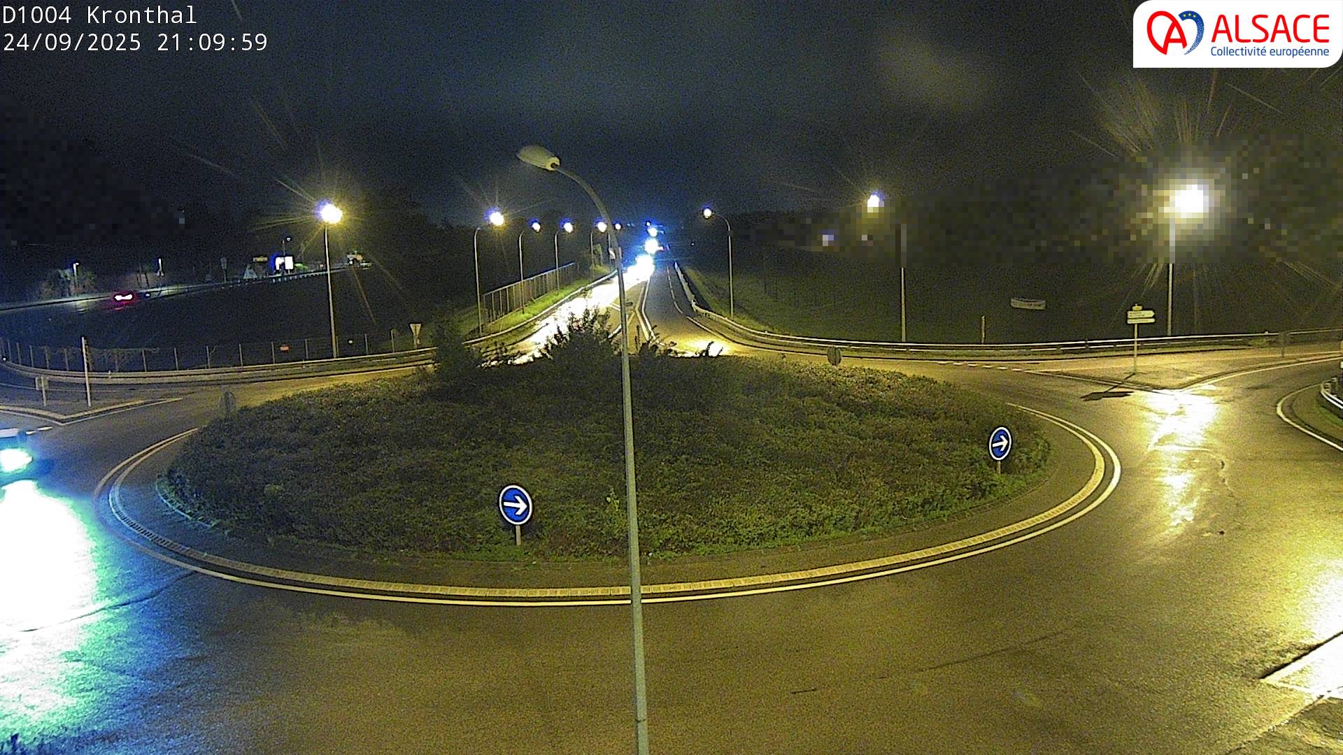 Webcam à la sortie de Marlenheim sur le rond-point joignant la D1002, la D422 et la D2004