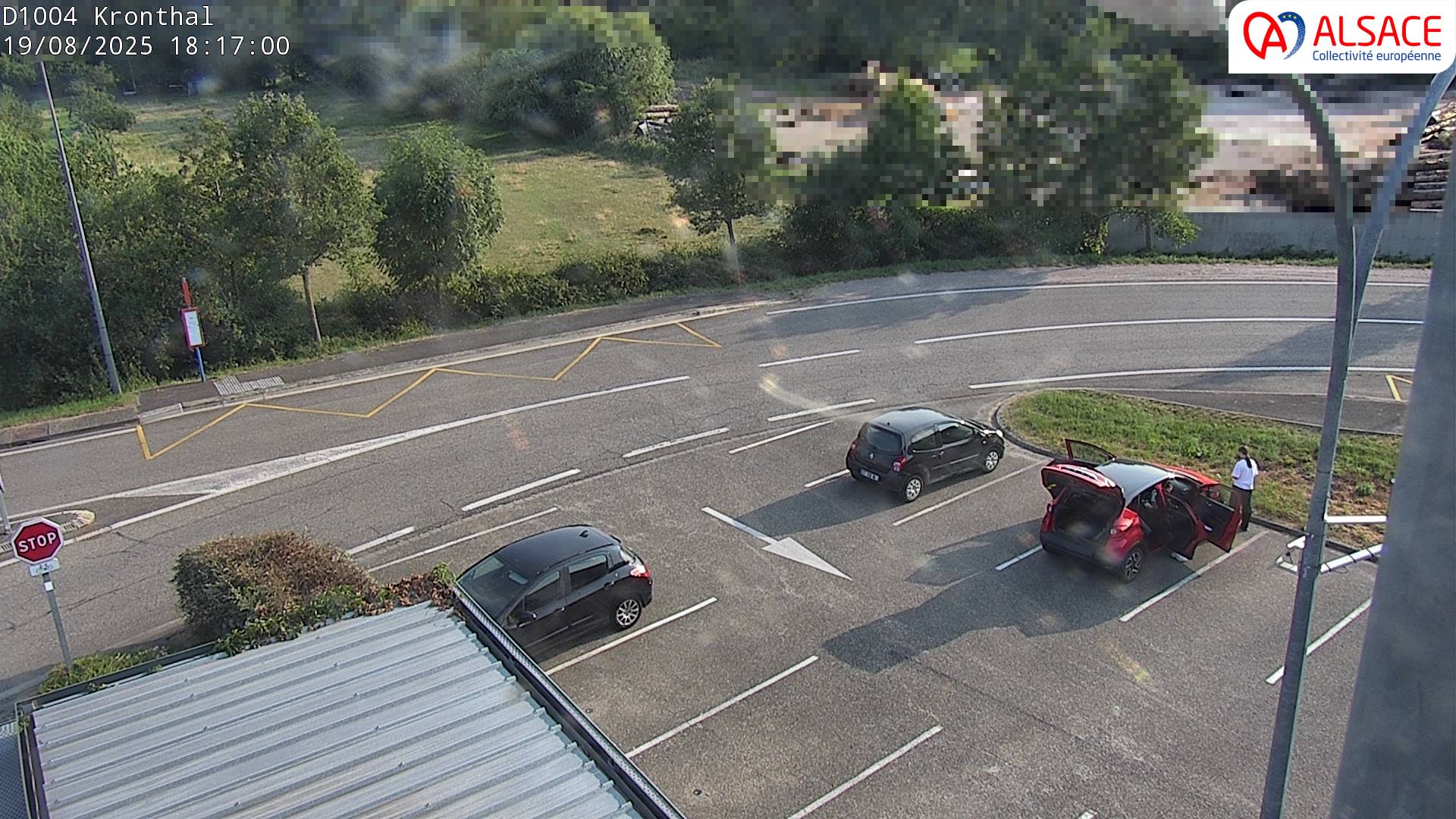 Webcam à la sortie de Marlenheim sur le rond-point joignant la D1002, la D422 et la D2004
